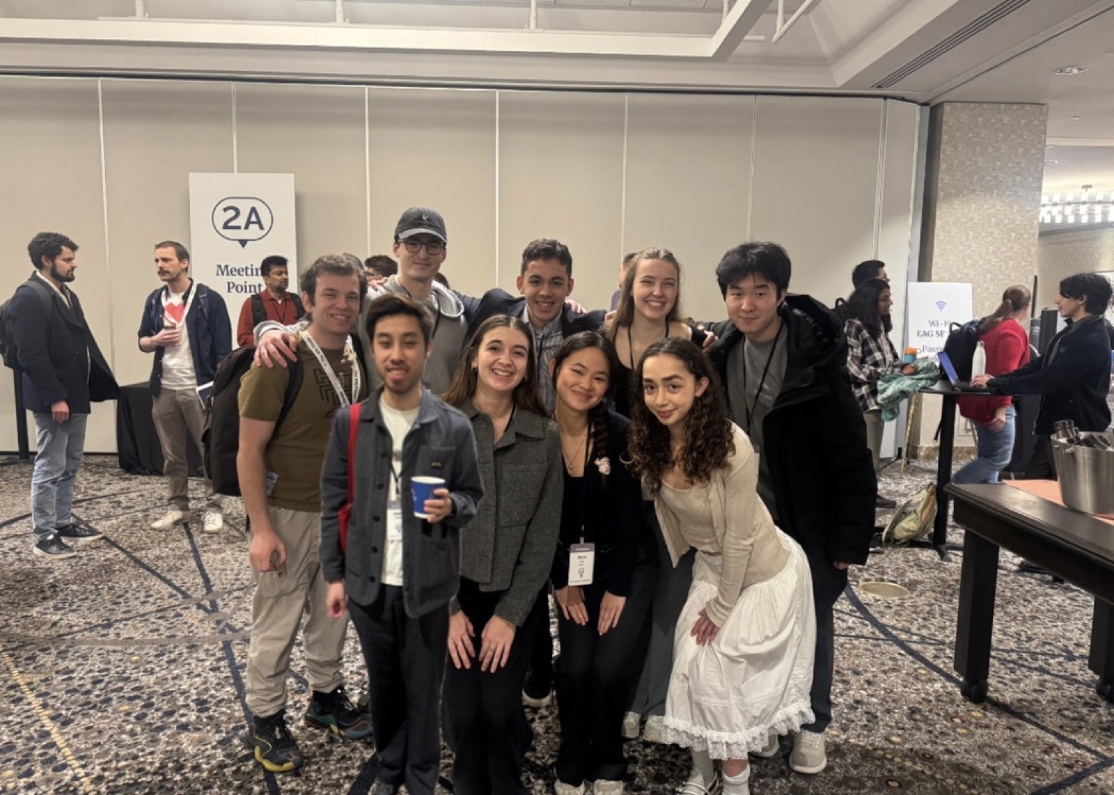 UChicago EA members at an EA Global conference