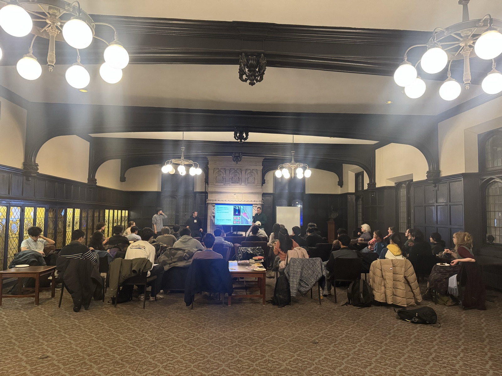 A speaker event in a campus hall