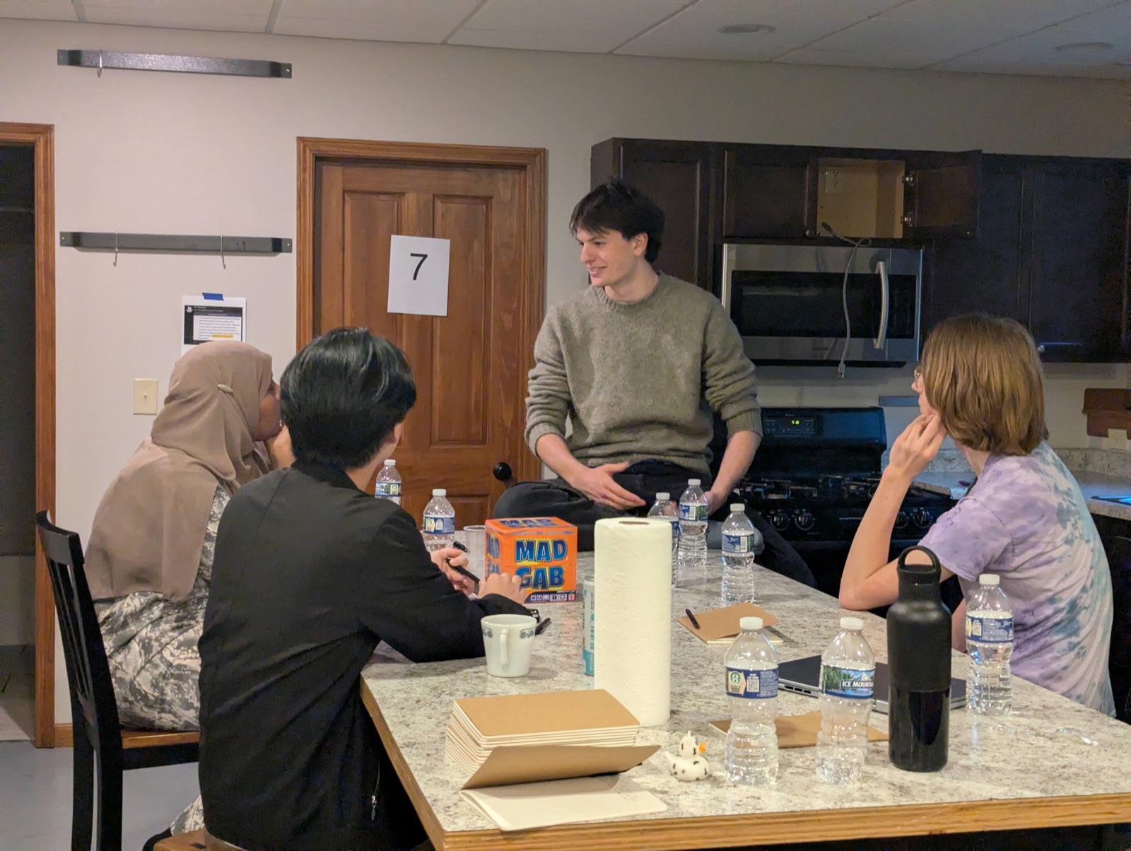 Small-group discussion at the retreat